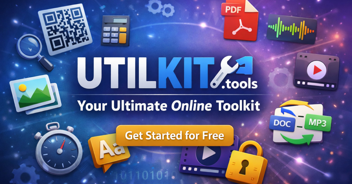 Web Utility UtilKit - Free Online Utility Tools for Everyone